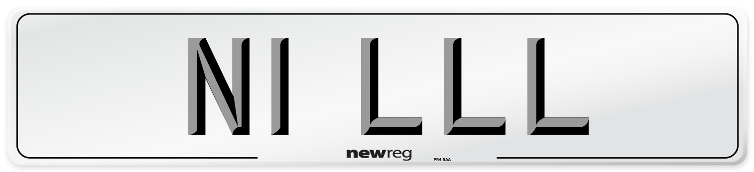 N1 LLL Number Plate from New Reg
